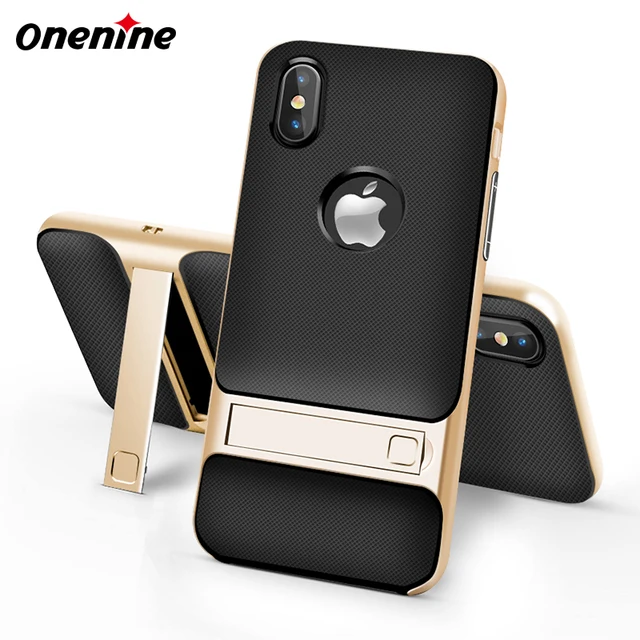 US $2.94 Mobile Phone Bag Case for IPhone X XS Max XR New Cover Luxury Silicon Funda 360 Protective 3D Stand