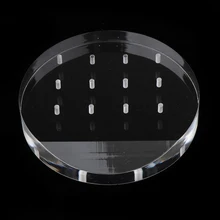 12 Holes Nail Drill Bits Holder File Bit Exhibition Stand Nail Grinding Head Display Base for Nail Art Salon Transparent
