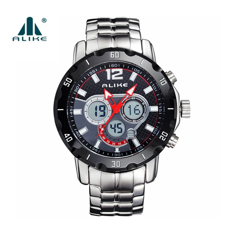 Full Steel Men Sports Watches 2016 Luxury Brand Men Quartz Hours Analog Digital Watch LED Military Wrist Watch Relogio Masculino men watches brand luxury men military wrist watches full steel sports watch waterproof relogio masculino men s quartz wristwatch