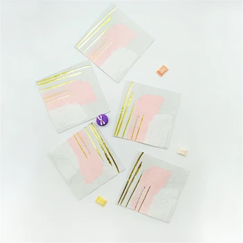 

80pcs 25x25cm Small Paper Napkin Home Tea Party Dessert Decor Serviettes for Baby Shower Bridal Shower Party Decoration Supplies