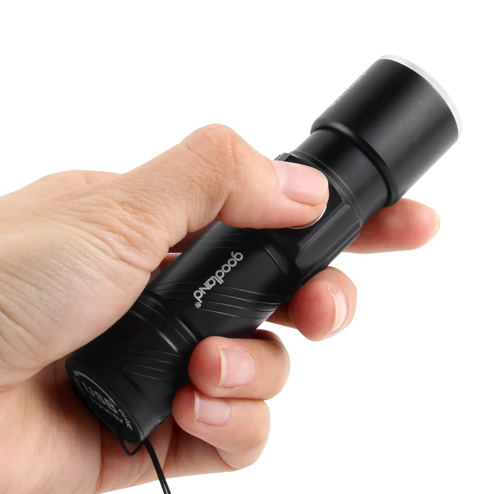 Goodland USB LED Flashlight Handy Rechargeable LED Torch Light Hunting Mini USB LED Lanterna 3 Modes Zoomable Torch for Camping Goodland USB LED Flashlight Handy Rechargeable LED Torch Light Hunting Mini USB LED Lanterna 3 Modes Zoomable Torch for Camping