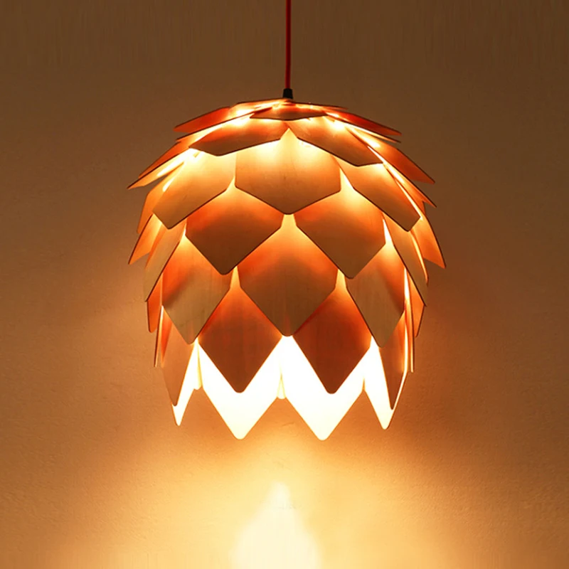 

European pastoral pine cone pendant lights restaurant cafes bar pendant lamp bedroom dining room kitchen foyer study droplight