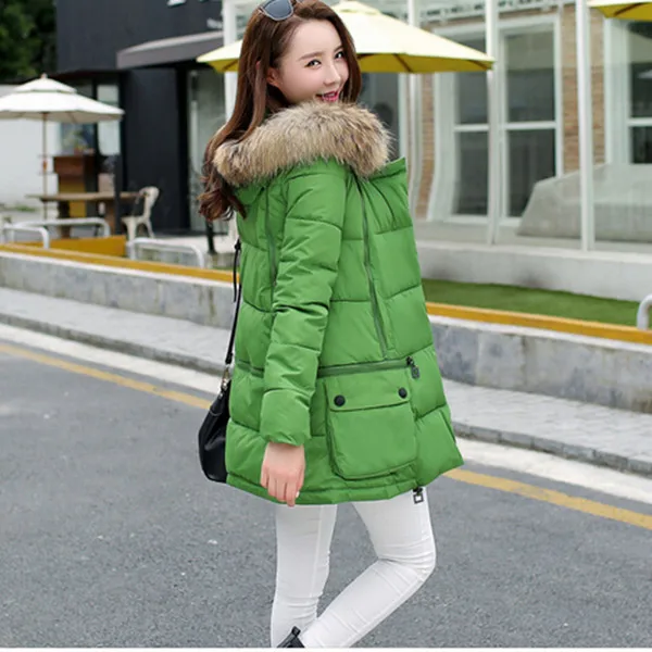 Корейский стиль; модная зимняя одежда куртка Женская длинная плотная верхняя одежда зимняя куртка Парки теплая одежда с принтом Park Q331