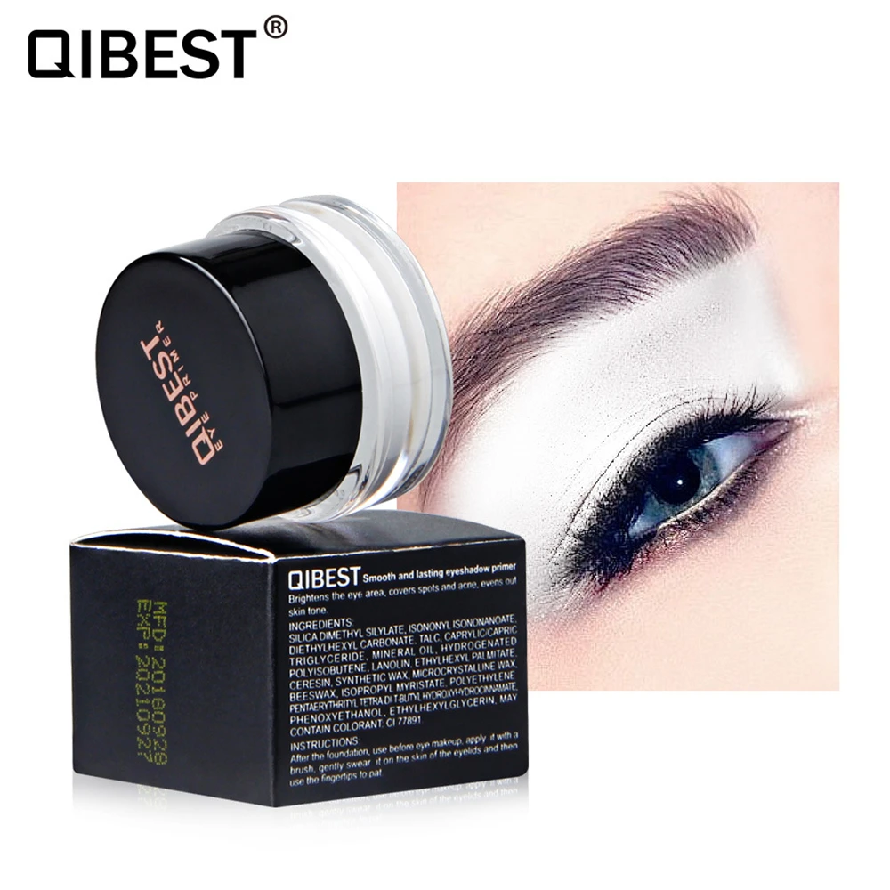 Qibest Eye Primer блестками Грунтовка Базовый крем для век Водонепроницаемый блесток