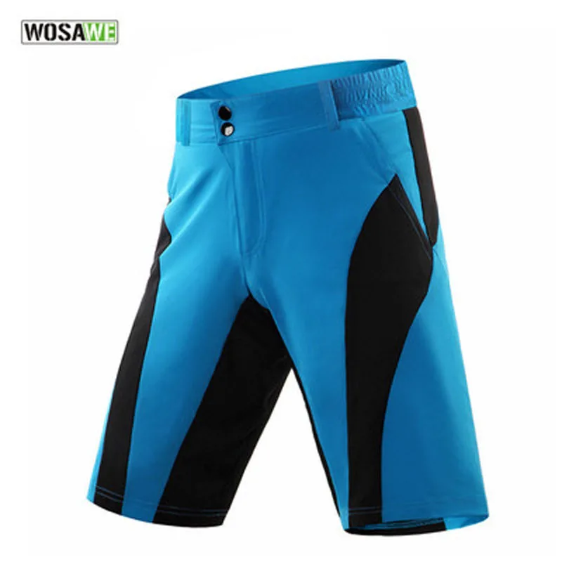 WOSAVE Mens Shorts Reflective Cycling Shorts Waterproof Mountain Bike