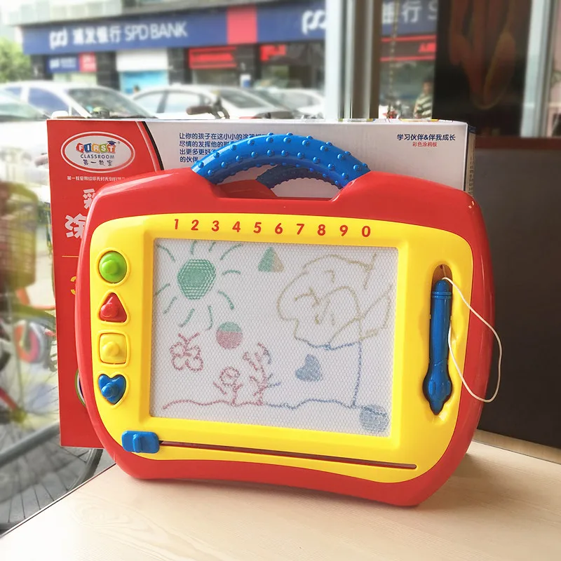 Портативная магнитная доска для рисования со штампами, креативные игрушки для детей, инструмент для рисования, Обучающие интерактивные игровые доски