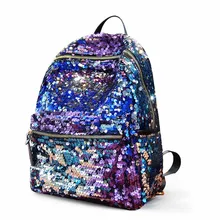2016 heißer Neue Berühmte Modemarke Frauen Rucksack Pailletten Lila rot Schwarz Rucksäcke PU Schultasche für Mädchen Mochila Rasck XA881B