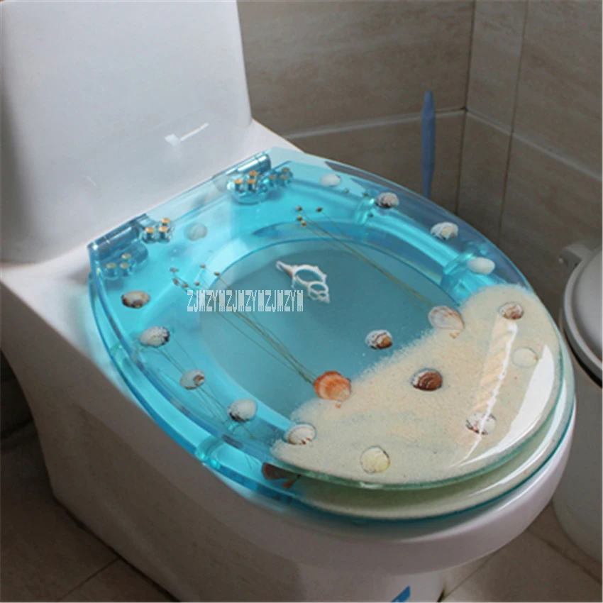 47*38 см Высококачественный красивый светильник синий действительно сухие цветочные оболочки смолы сиденье для унитаза U/V/O тип универсальный Туалет крышка