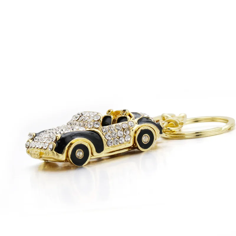 Keychain Cool Roadster Sports Car Crystal HandBag Pendant trendy