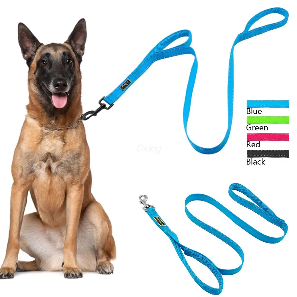 Discount Dog Collars And Harnesses Dog Flea Remedies ... Nylon Reflective Dog Leash 2 Handle Control Pet Leads Mesh ...