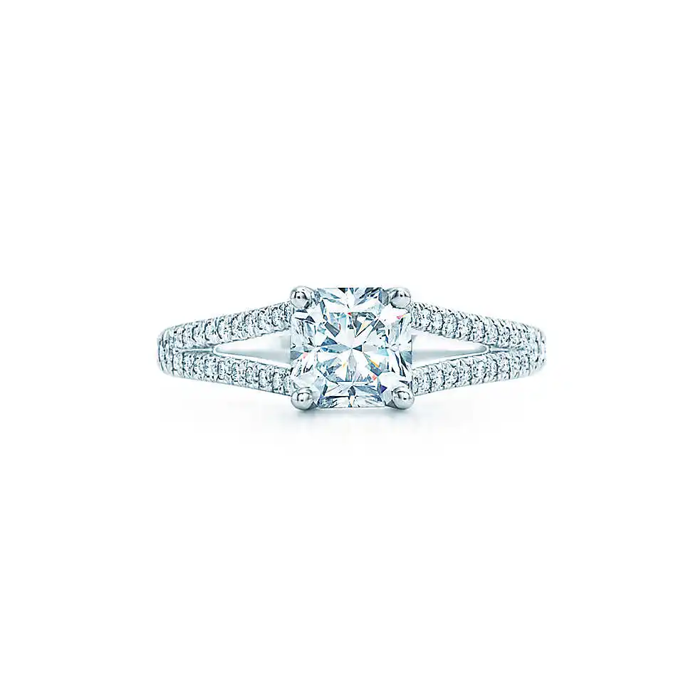 1Ct Square Cut Synthetic Diamonds Engagement Ring for Women 925