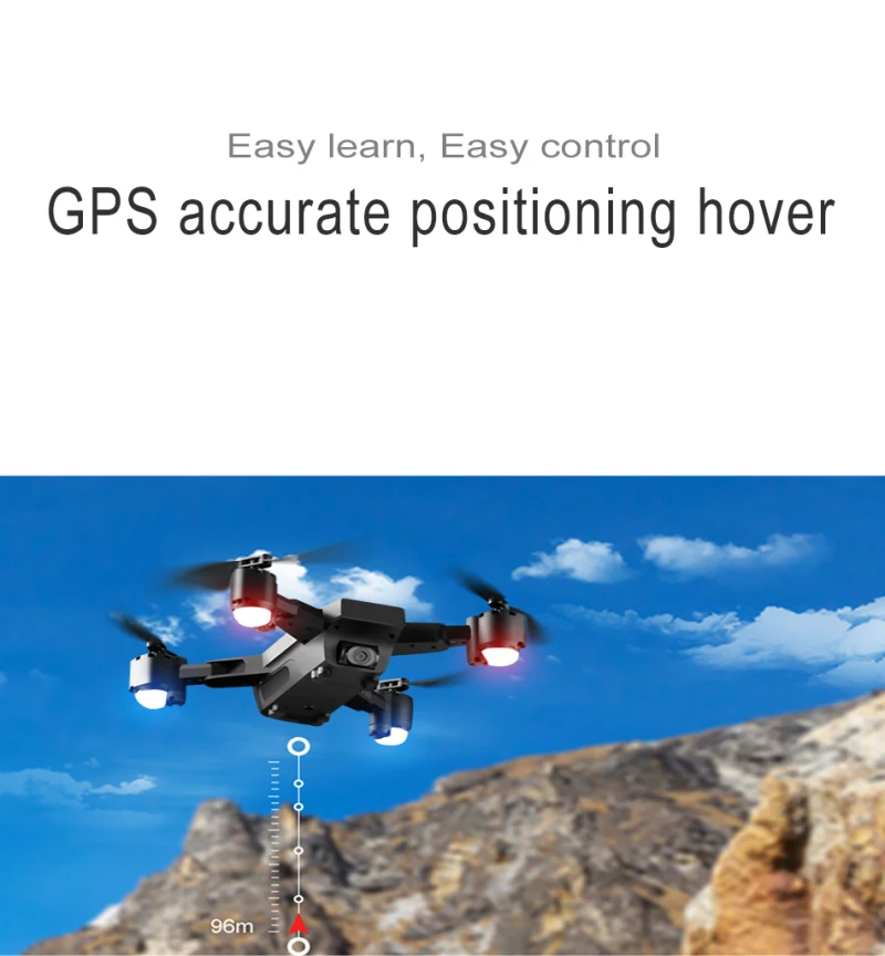 Складной 2 4G 6 осевой гироскоп мини Wifi Fpv Радиоуправляемый Дрон с широким углом 1080P