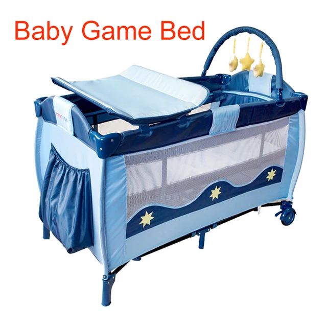 European Portable Baby Cot Crib Multifunctional Foldable Game Bed Baby