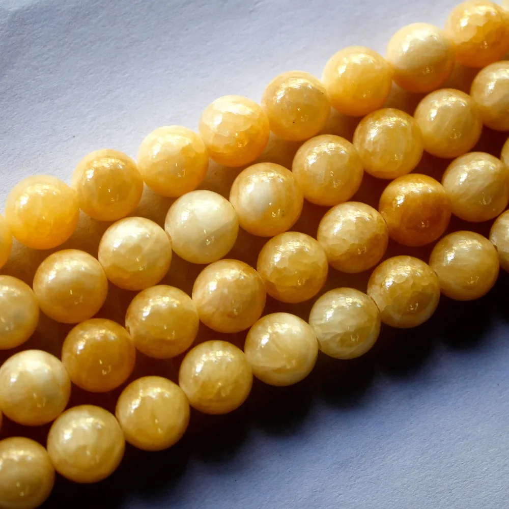 Round Natural Jade Stone Beads For Jewelry Making DIY Bracelet Necklace