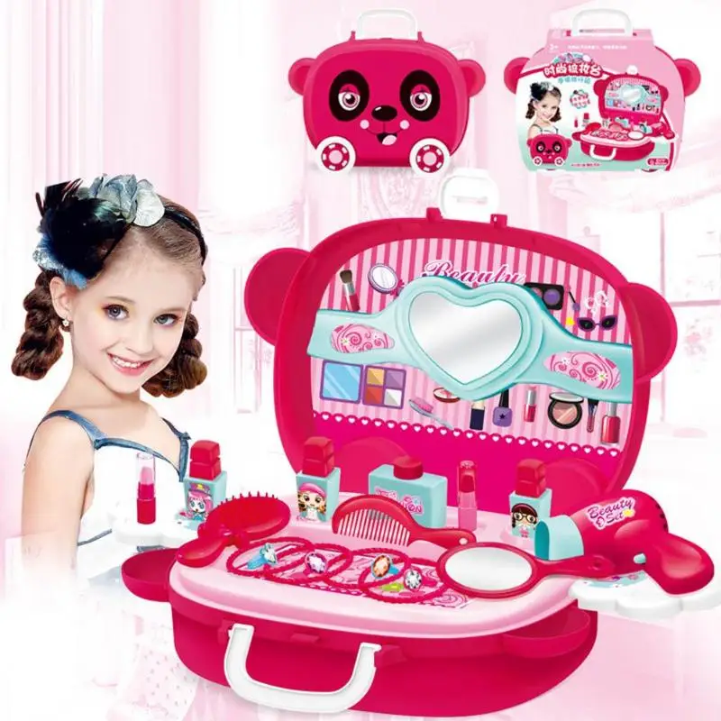 Детская игрушка для ролевых игр, Детская косметика, принцесса, коробка для макияжа, Парикмахерские Игрушки для девочек