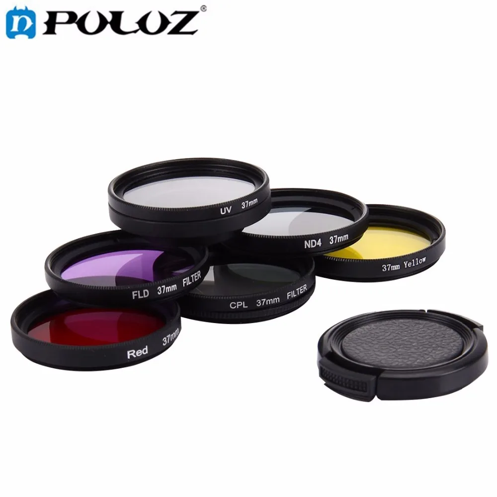 7 in 1 professional 37mm Lens Filter(CPL + UV + ND4 + Red + Yellow
