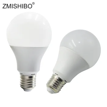 

ZMISHIBO PC Aluminum LED A60 E27 Bulbs Living Room Use Super Bright 12W 220V Warm Nature Cold White 3000K 4000K 6000K 5pcs/Lot