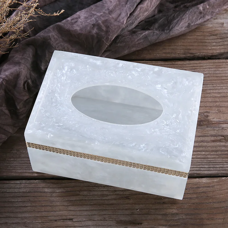 Смола коробка для салфеток коробка для хранения Мода Бумажные цветы полотенца стойки аксессуары ванной комнаты черный Туалет бумага держатель - Цвет: A