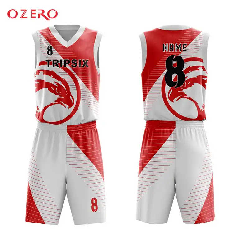 red jersey design basketball