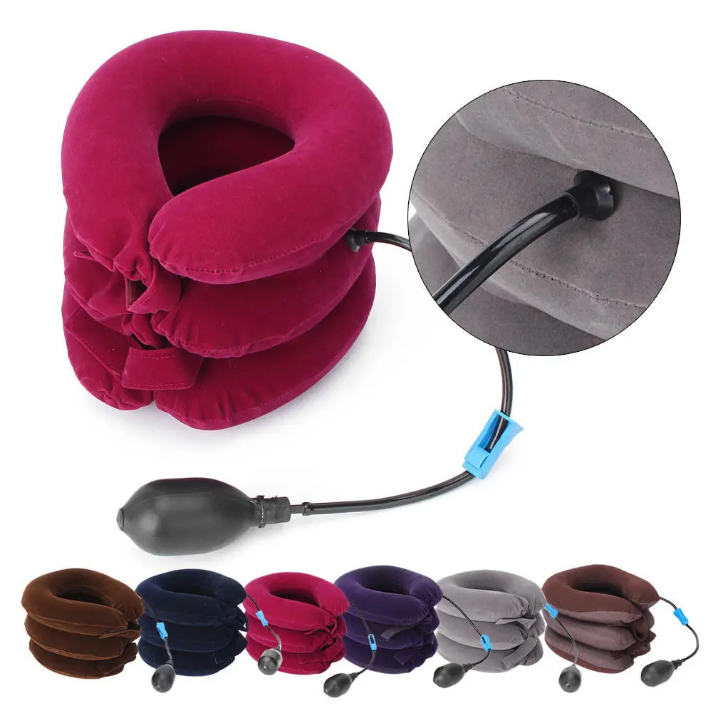 

OLOEY Collar Medical PVC line Cervical Traction Neck Massage Device Support Brace Posture Corrector Pain Relief neck care