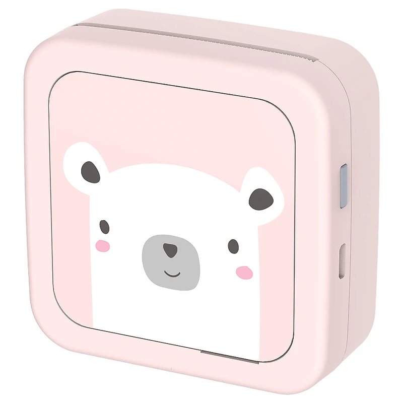Issyzonepos Bluetooth фотопринтер iOS Android Портативный стикертермальный принтер мини карманный принтер для заметок бесплатное приложение подарок на день рождения - Цвет: Pink Printer