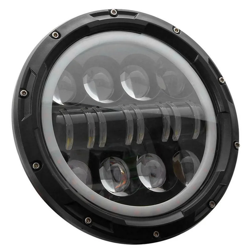 

Safego 500W 7 Inch H4 H13 LED DRL Headlight 8 Beads Halo Angel Eyes High Low Beam For Jeep Wrangler OffRoad 4x4 Motorcycle