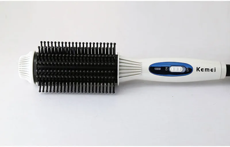 KEMEI KM-8110 3-IN-1 Multifunctional Straightener Iron Curler Hair Styling Tool Electric Tourmaline Ceramic Roller Comb-6