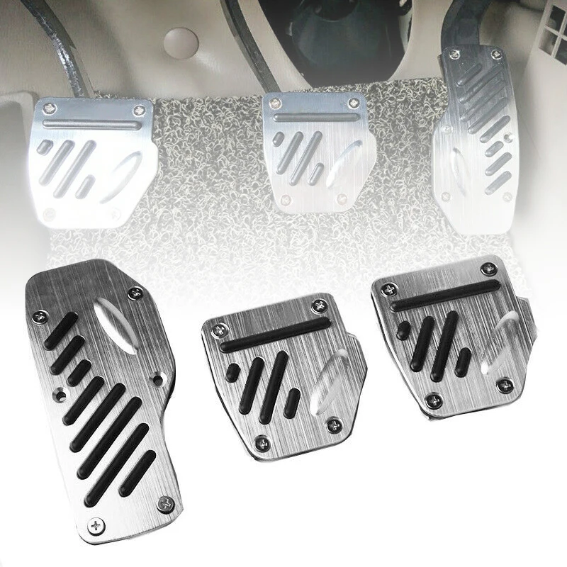 Clutch Set Kit Foot Pedals Part Manual Transmission Universal Silver