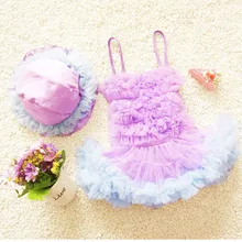 Обувь для девочек летнее газовое платье-пачка принцессы купальник, купальник для девочки, 4 шт./лот WZ20