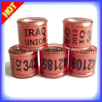 

300pc 8mm free shipping Aluminium with Plastic Pigeon Ring