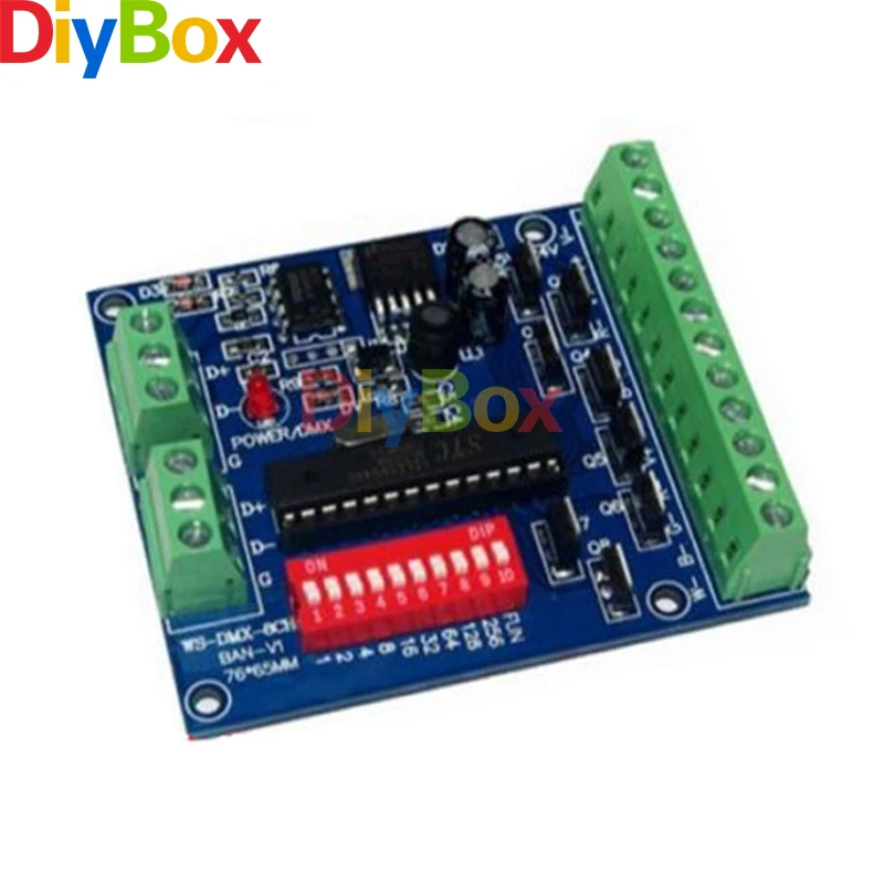 

8CH RGBW DMX512 Decoder Controller 2groups RGBW Output DC5V-24V for Led Strip
