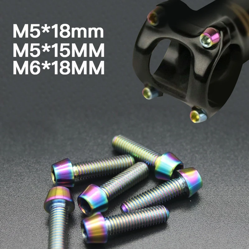 4PCS Bicycle Bike Stem Screws Bolts M5*18mm M5*15mm M6*18mm Cycling