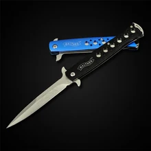 PEGASI Folding Blade Knife 3Cr13Mov Steel Aluminum Alloy Handle Multifunctional EDC Knives For Fishing Best Gifts
