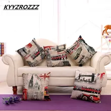 KYYZROZZZ винтажная наволочка для подушки в стиле Лондона и Парижа, наволочка в скандинавском стиле для дивана, недорогие наволочки для автомобиля
