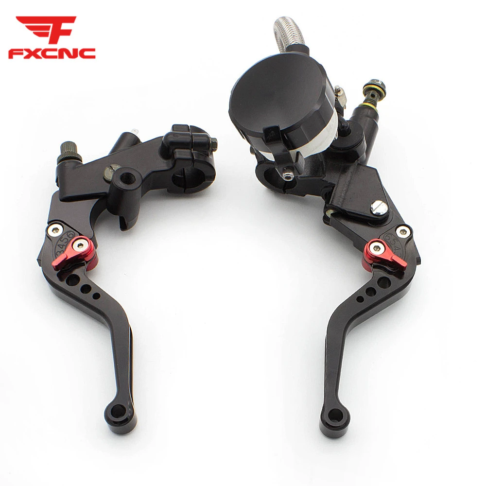 Universal CNC 22mm Motorcycle Brake Clutch Levers Master Cylinder Reservoir Left Universal CNC 22mm Motorcycle Brake Clutch Levers Master Cylinder Reservoir Left