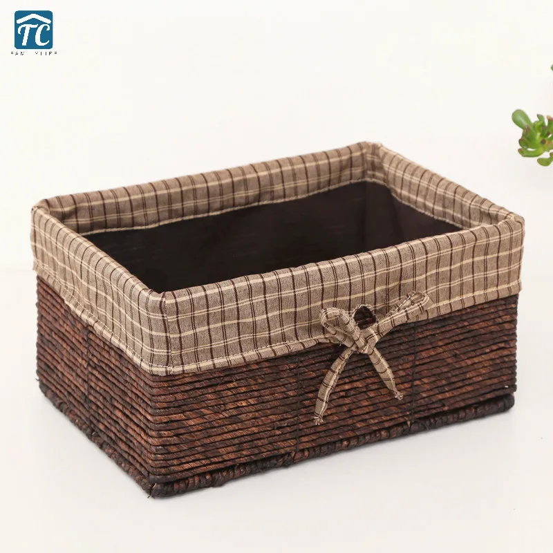 Best Price Straw Weaving Storage Basket Desktop Debris Box Rectangular Rattan Fabric Wicker Organizer Cosmetics Small Objects Container Best Price Straw Weaving Storage Basket Desktop Debris Box Rectangular Rattan Fabric Wicker Organizer Cosmetics Small Objects Container