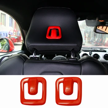 

Auto Parts Red Interior Moulding Seats Pillow Pad Hook Trim Cover For Ford Mustang 2015 2016 2017