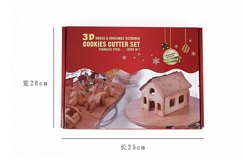18 шт./компл. DIY из нержавеющей стали формы для выпечки 3D формочка для рождественского печенья форма для печенья инструменты для украшения торта
