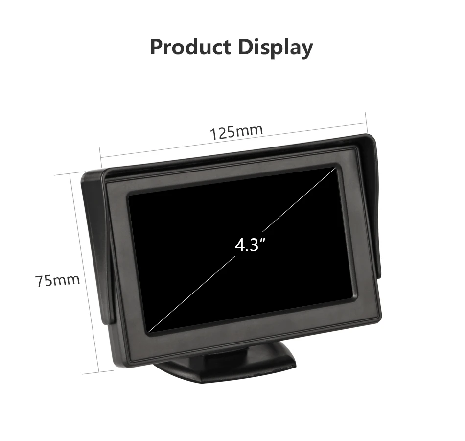 Jansite 4," TFT lcd Автомобильный монитор HD дисплей камера обратная камера система упаковки с автоматической двумя резервными камерами s NTSC PAL для SUV RV