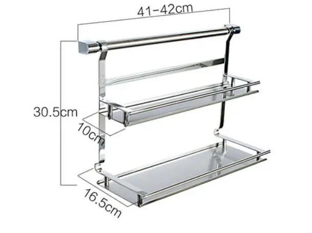 304 кухонная приправа из нержавеющей стали стойка для Хранения Подвесной Настенный подвес настенная вешалка фурнитура подвеска Lu 41816