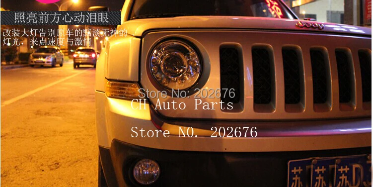 

FREE SHIPPING, CHA LED HEADLIGHT LIGHT,WITH HID BI-XENON PROJECTOR, COMPATIBLE CARS: PATRIOT