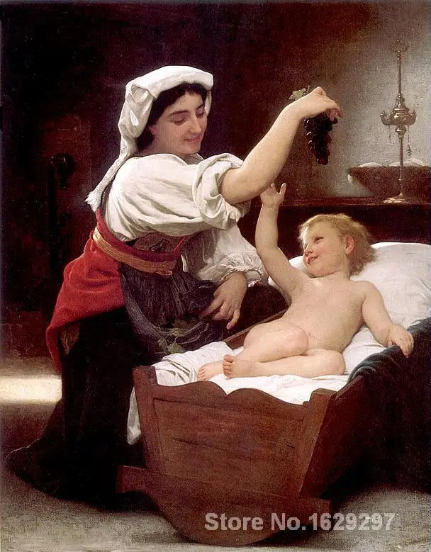 

The Bunch Of Grapes William Adolphe Bouguereau painting for sale Hand painted High quality