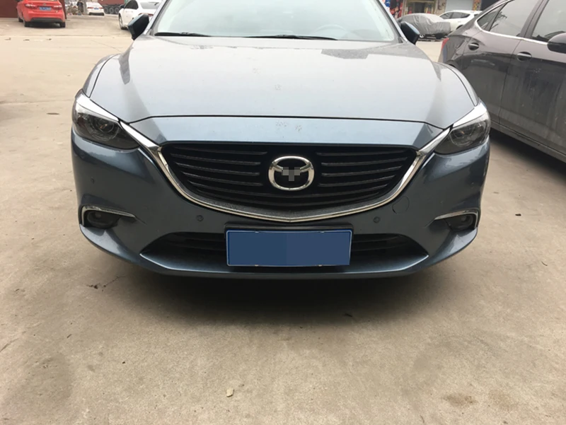 2 шт. для Mazda 6 Atenza- хромированная карбоновая фара Брови Веки передняя фара брови Накладка аксессуары