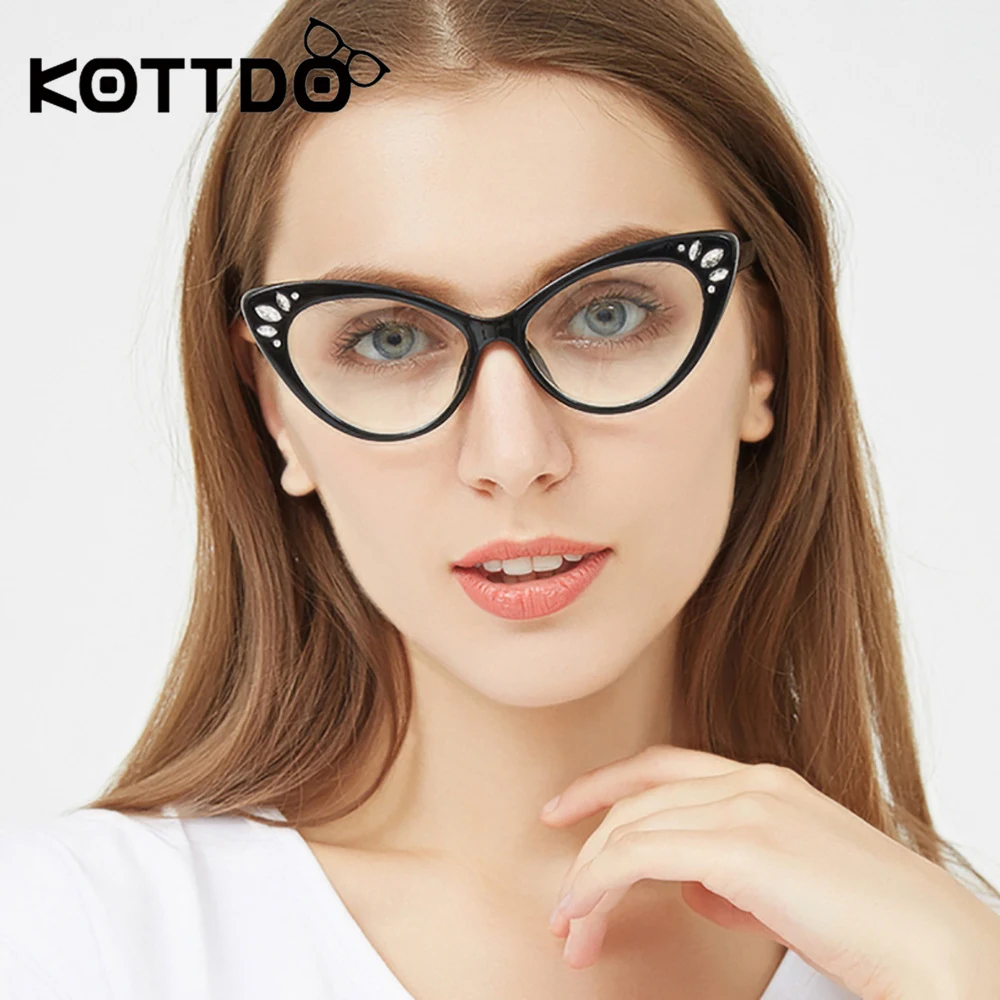KOTTDO Модные Простые винтажные оправа для очков в стиле кошачьи глаза женские очки