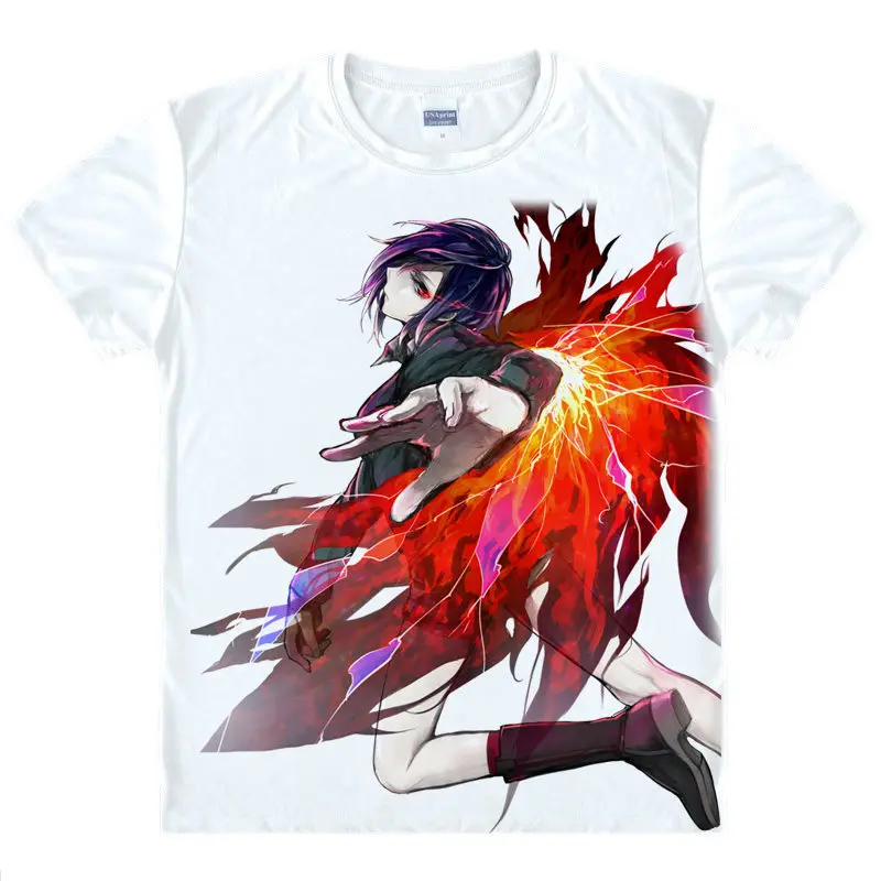 Одежда с надписью Tokyo Ghoul Футболка Кен рубашка канеки дышащая футболка аниме