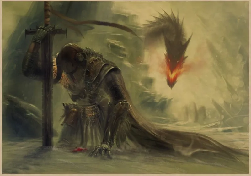 

The Elder Scrolls V Skyrim Game retro Poster Retro Kraft Paper Bar Cafe Home Decor Painting Wall Sticker