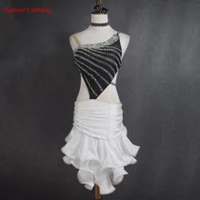 Стиль, костюм для латинских танцев со стразами, спандекс, платья для латинских танцев для женщин, Детские платья для латинских танцев, S-4XL