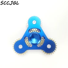 Металл связь sccjgl золотистый и черный четыре Шестерни Непоседа палец блесны ручной Spinner гироскопа EDC СДВГ время вращения Длинные анти-стресс