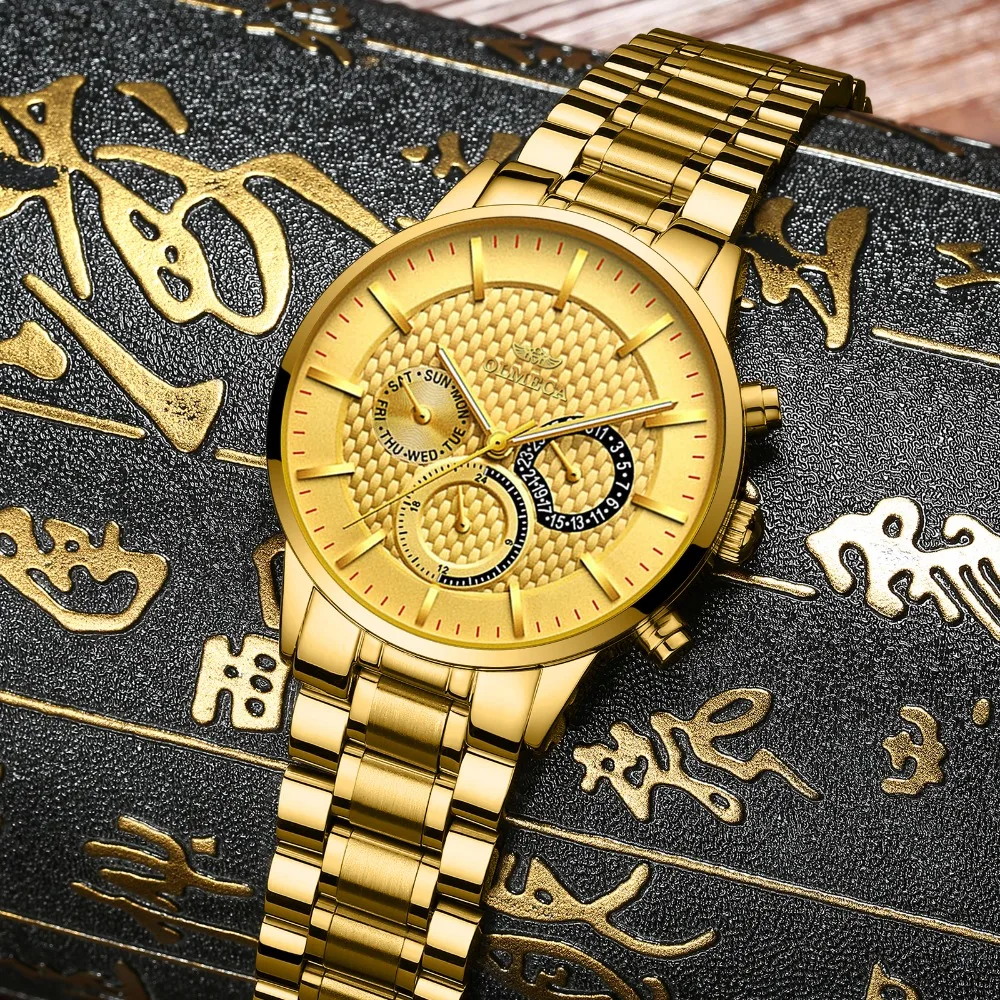

Luxury Gold Full Steel Quartz Watch Men Top Brand Clock Male Business Waterproof Wristwatch Mens Military Relogio Masculino 2019