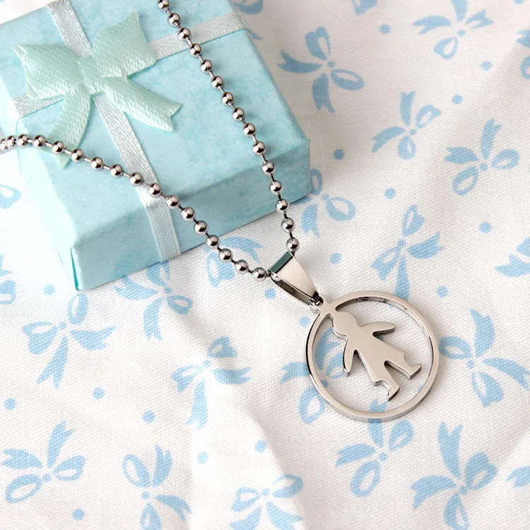 2015 New Products Stainless Steel Boy Necklace Children Necklace For